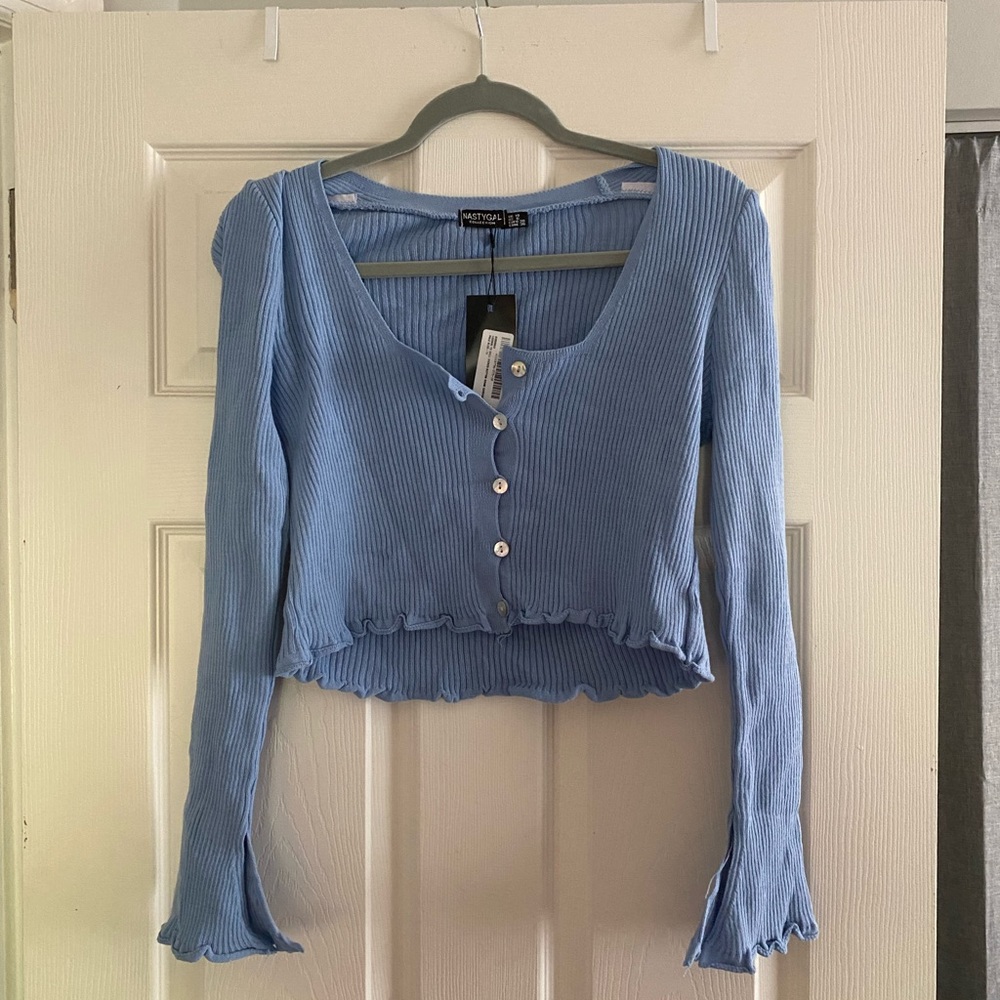 NastyGal cropped henley